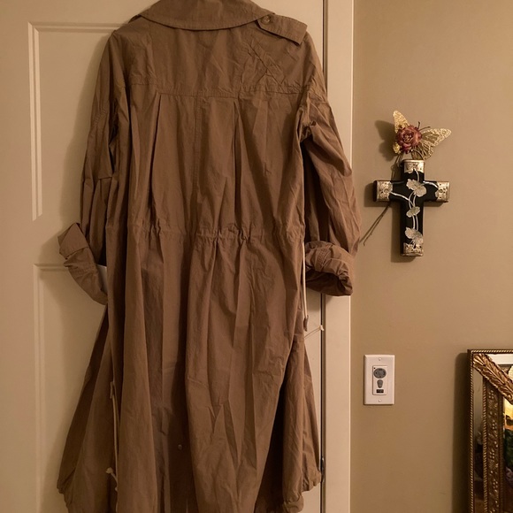 Current Air Los Angeles NWT aside M oversized khaki trench coat - Picture 4 of 5